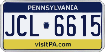 PA license plate JCL6615