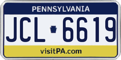 PA license plate JCL6619