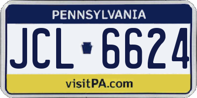PA license plate JCL6624