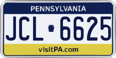 PA license plate JCL6625