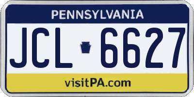 PA license plate JCL6627