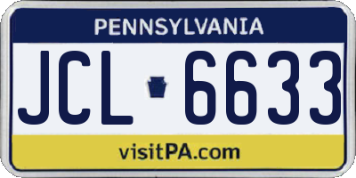 PA license plate JCL6633