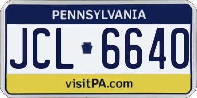 PA license plate JCL6640