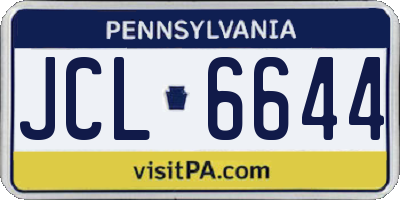 PA license plate JCL6644