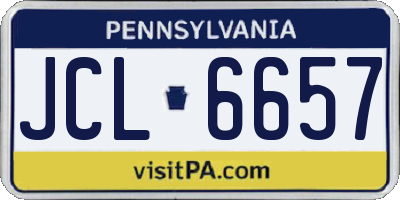 PA license plate JCL6657