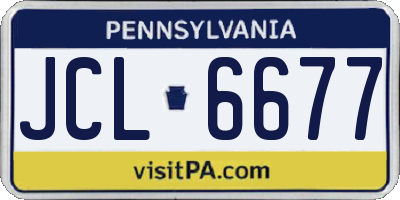 PA license plate JCL6677