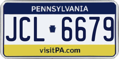 PA license plate JCL6679