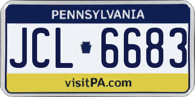 PA license plate JCL6683