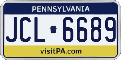 PA license plate JCL6689