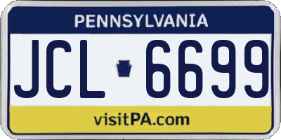 PA license plate JCL6699