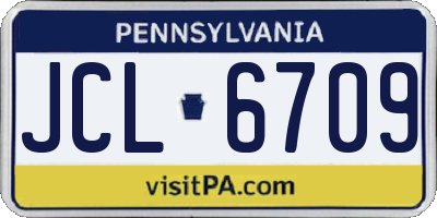 PA license plate JCL6709