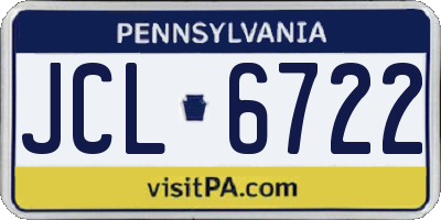 PA license plate JCL6722