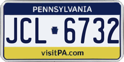 PA license plate JCL6732