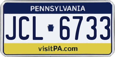 PA license plate JCL6733
