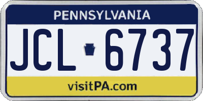 PA license plate JCL6737