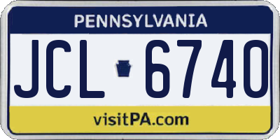 PA license plate JCL6740
