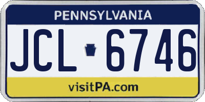 PA license plate JCL6746