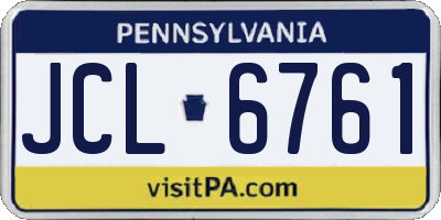 PA license plate JCL6761