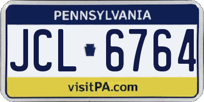 PA license plate JCL6764