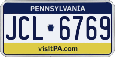 PA license plate JCL6769