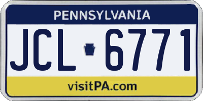 PA license plate JCL6771