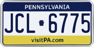 PA license plate JCL6775