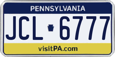 PA license plate JCL6777