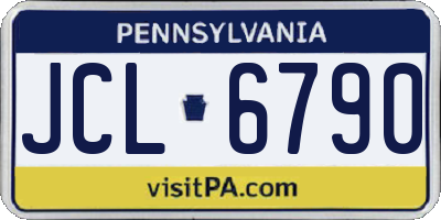PA license plate JCL6790