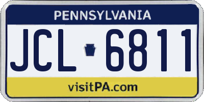PA license plate JCL6811