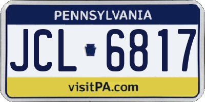 PA license plate JCL6817