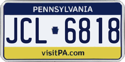 PA license plate JCL6818