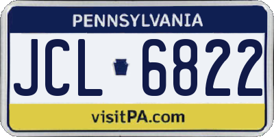 PA license plate JCL6822