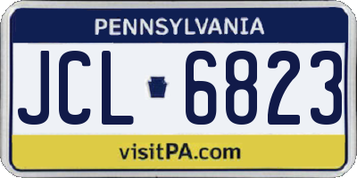 PA license plate JCL6823