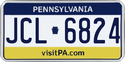PA license plate JCL6824