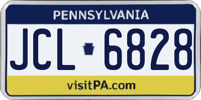 PA license plate JCL6828