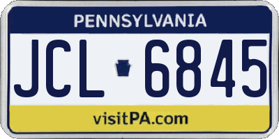 PA license plate JCL6845