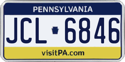 PA license plate JCL6846