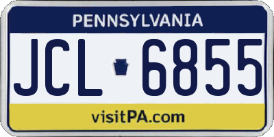 PA license plate JCL6855