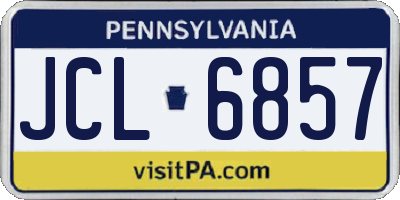 PA license plate JCL6857
