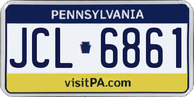 PA license plate JCL6861