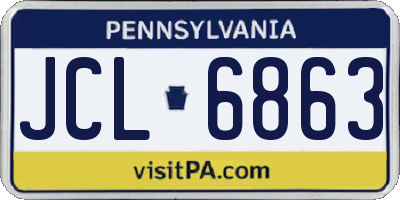 PA license plate JCL6863