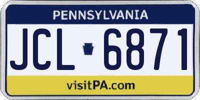 PA license plate JCL6871