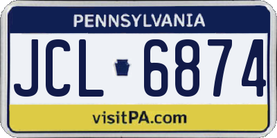 PA license plate JCL6874