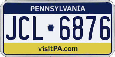 PA license plate JCL6876