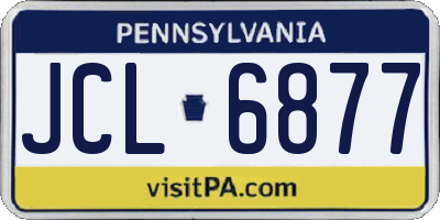 PA license plate JCL6877
