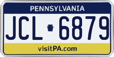 PA license plate JCL6879