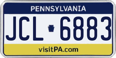 PA license plate JCL6883
