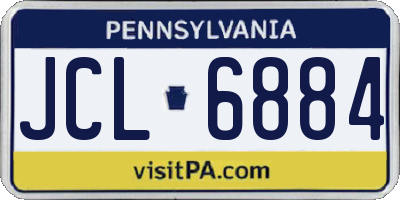 PA license plate JCL6884