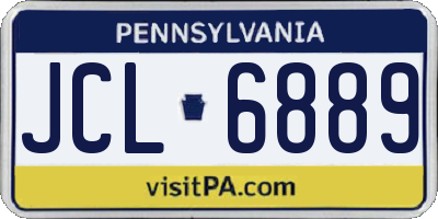 PA license plate JCL6889