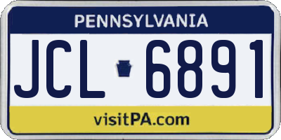 PA license plate JCL6891